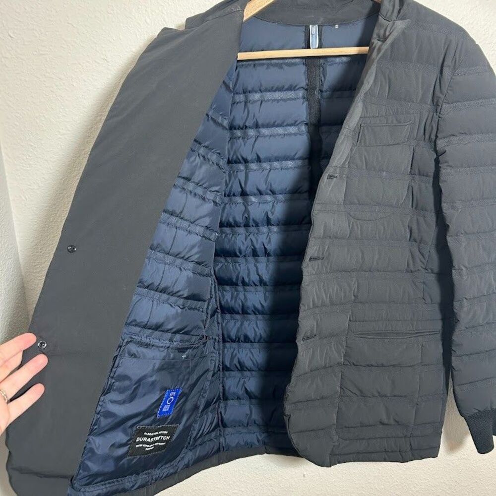 EFM Engineered for Motion Men Down Blazer Jacket Padded Quilted Black 44 US 54 E - Picture 5 of 10